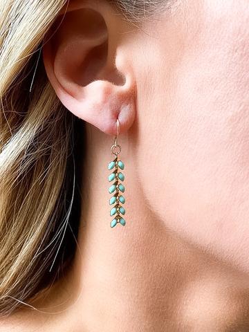 handmade turquoise drop earrings cute handmade jewelry online