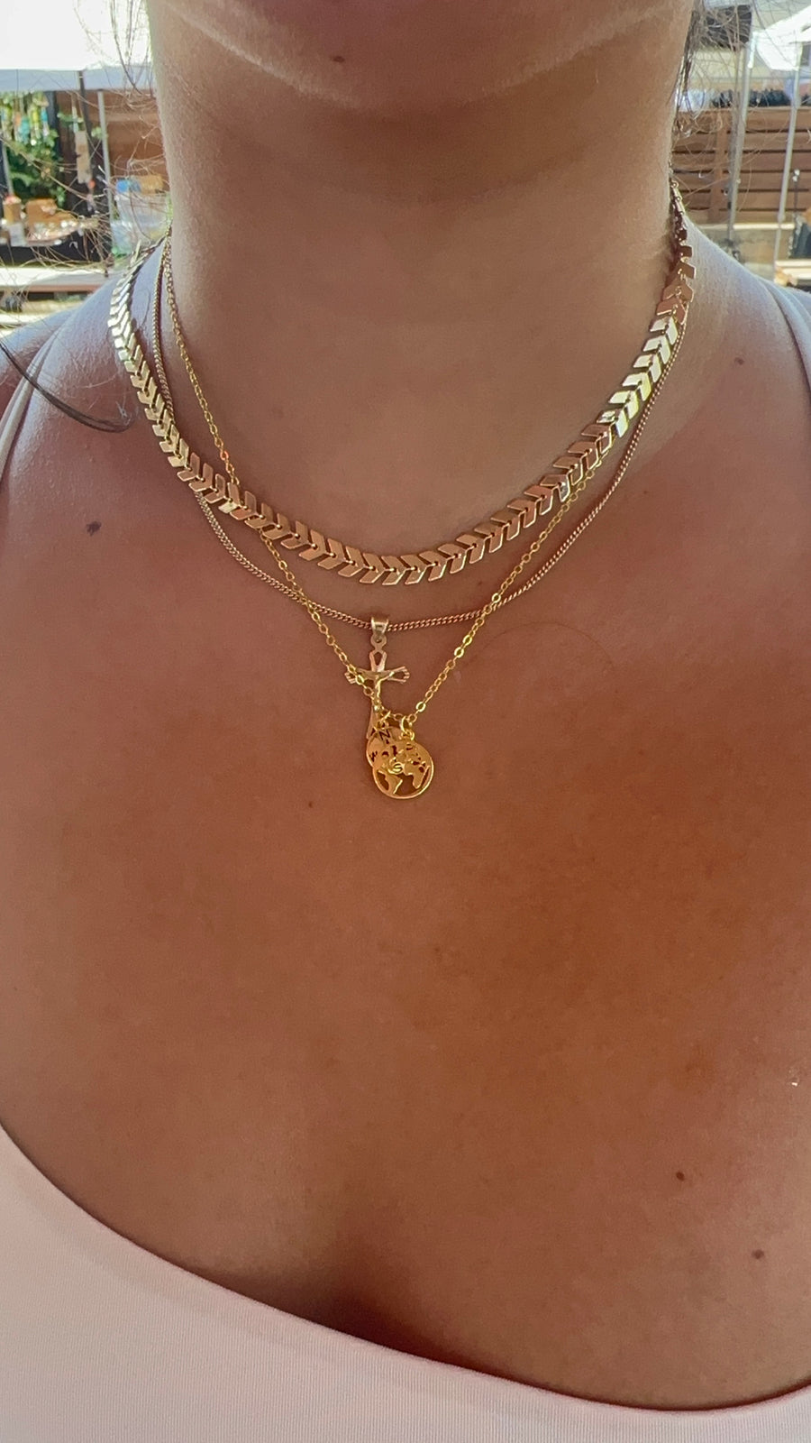 Gold filled ivy necklace