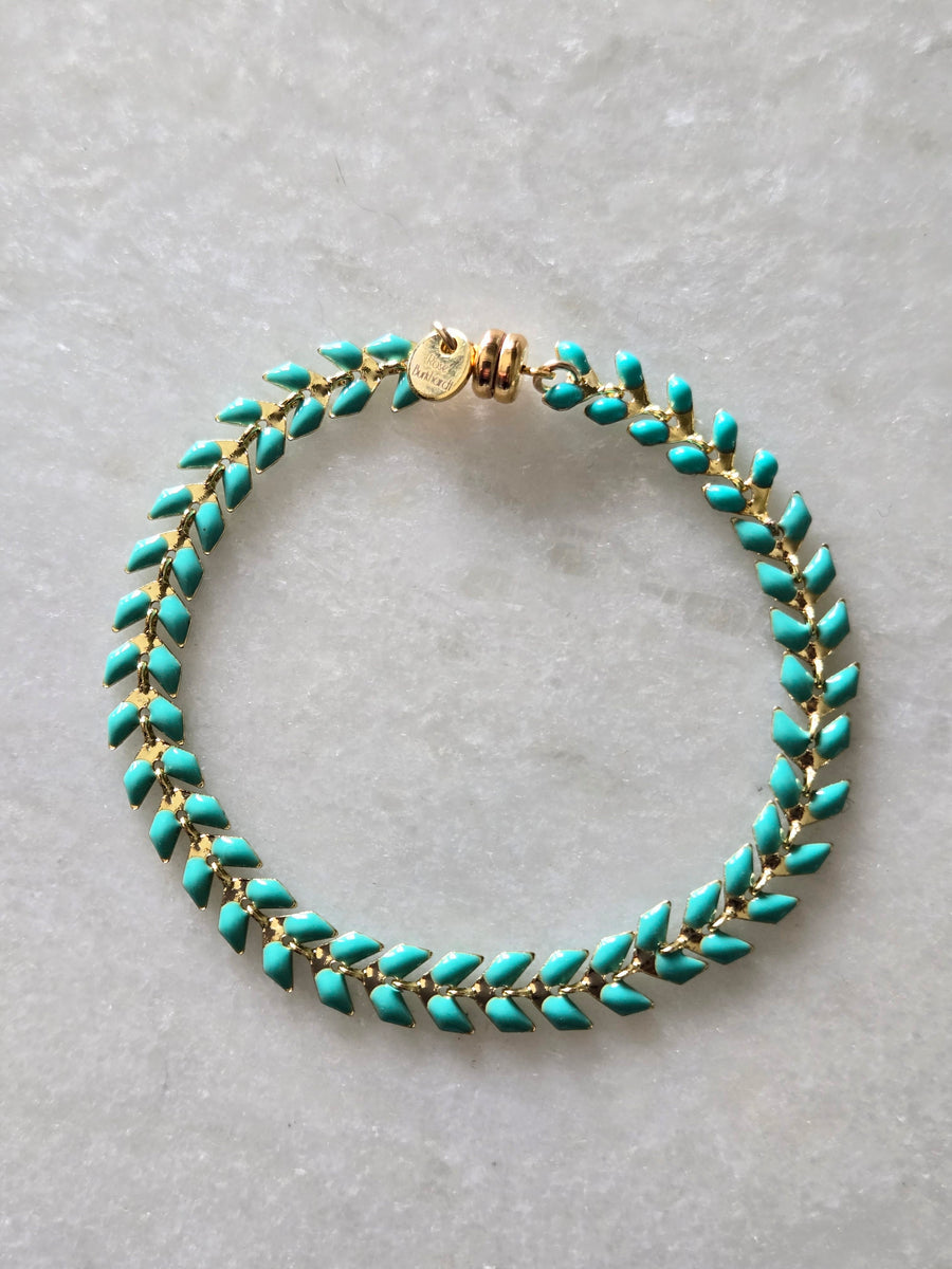 Regular Mint & Gold Ivy Bracelet