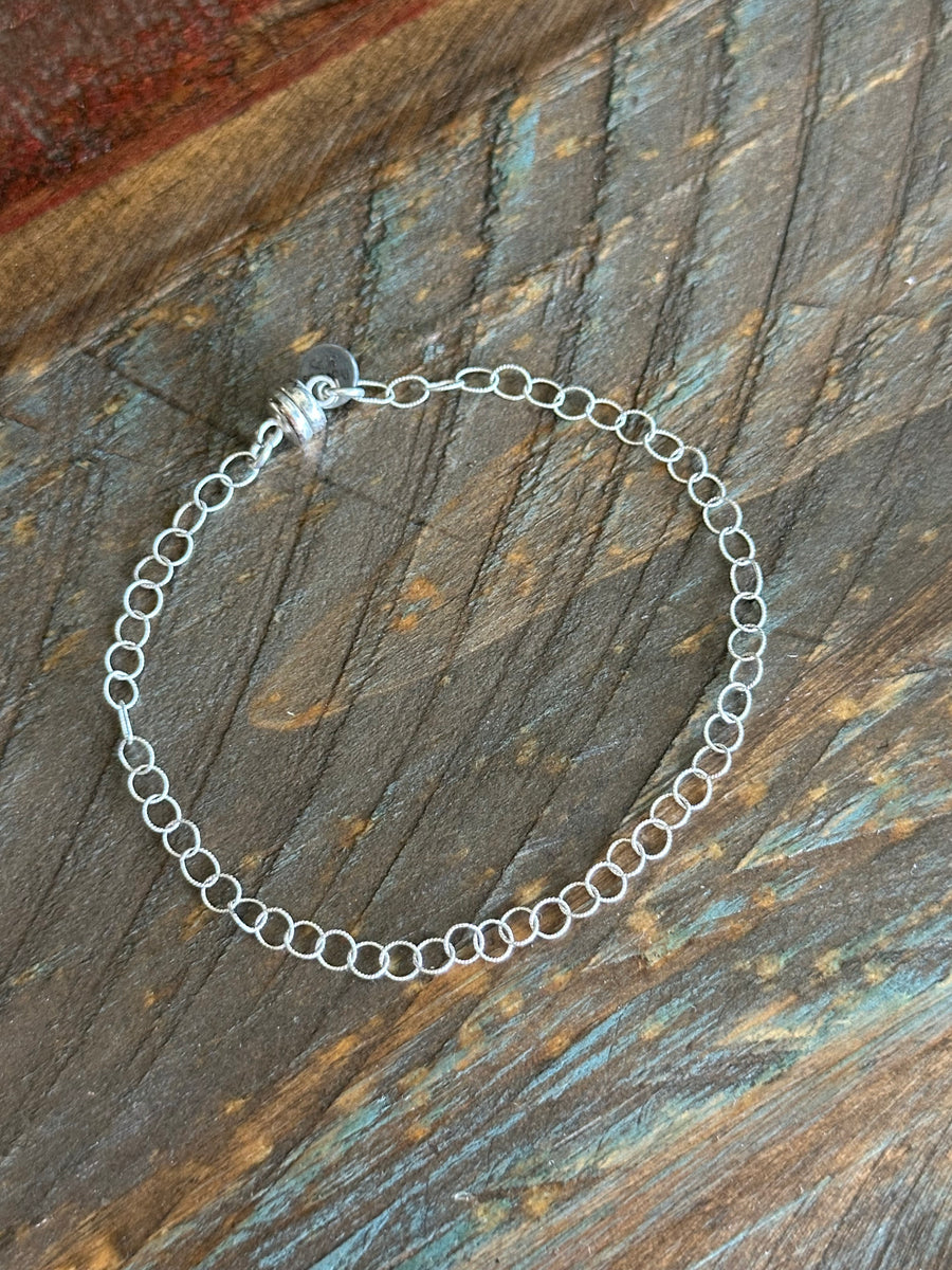 Sterling silver circle bracelet