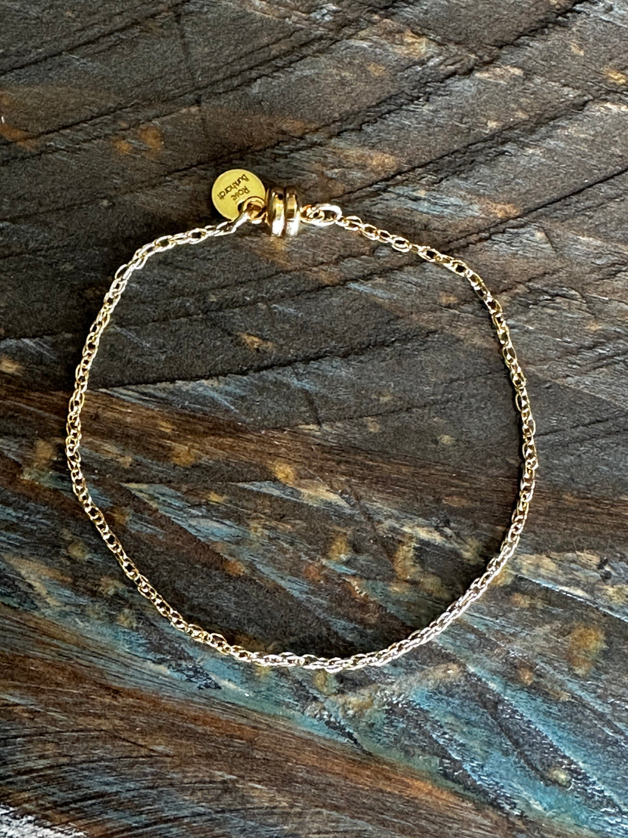 Gold rope bracelet