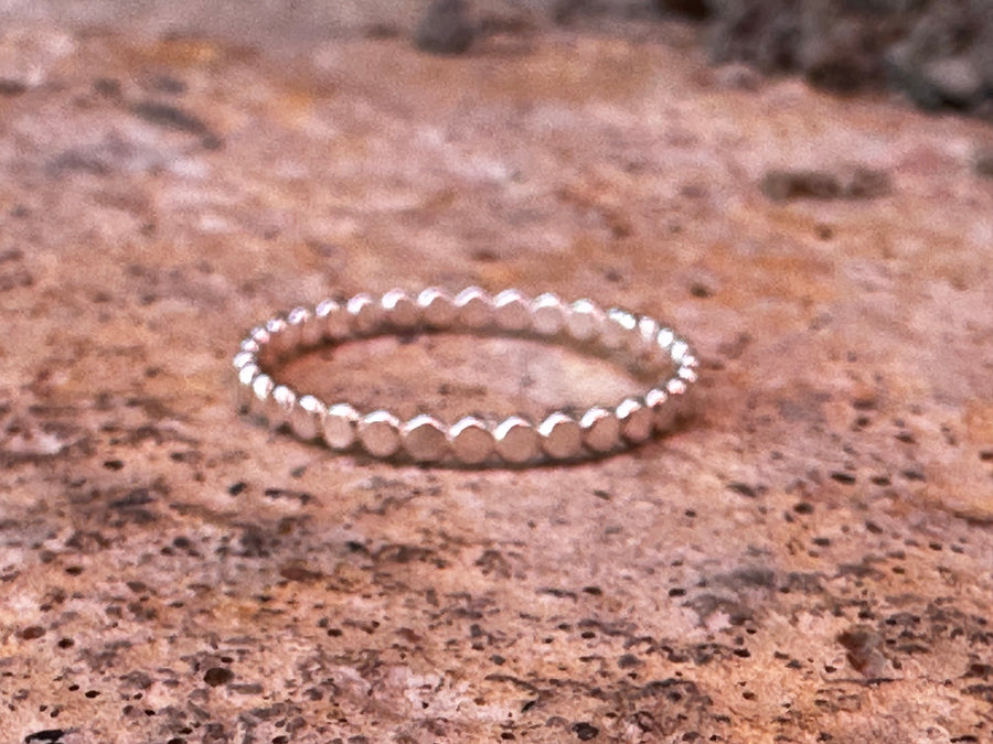Silver circle stacking ring size 7