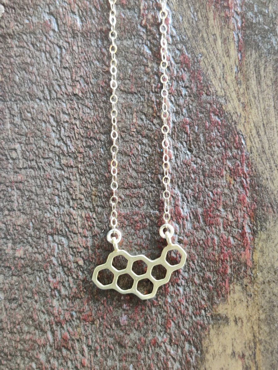 Gold Honeycomb necklace