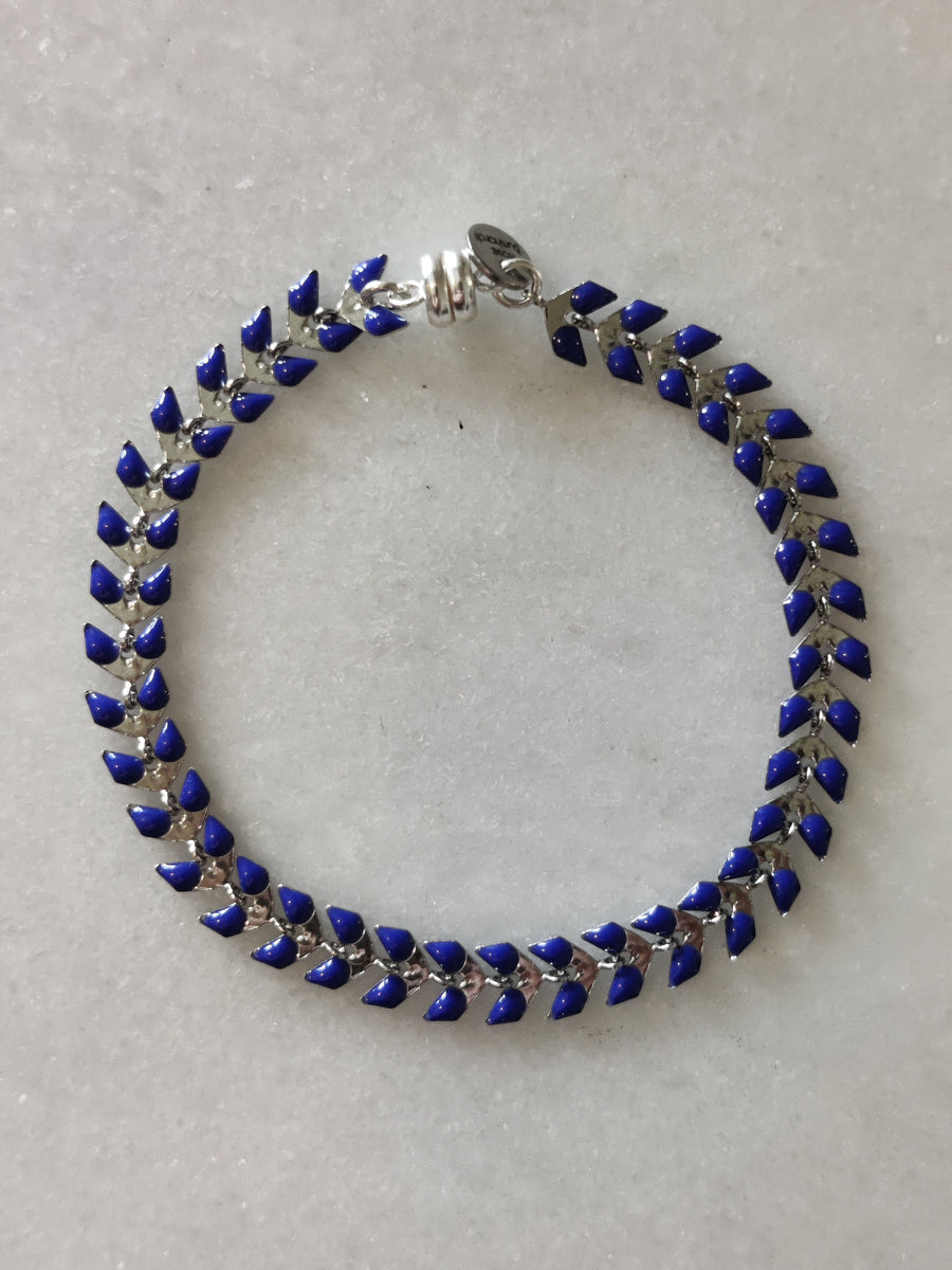 Regular Royal Blue and Silver Ivy Bracelet