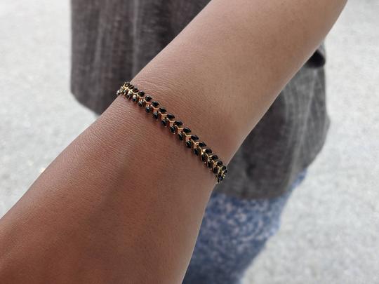 Long Black and Gold Ivy bracelet
