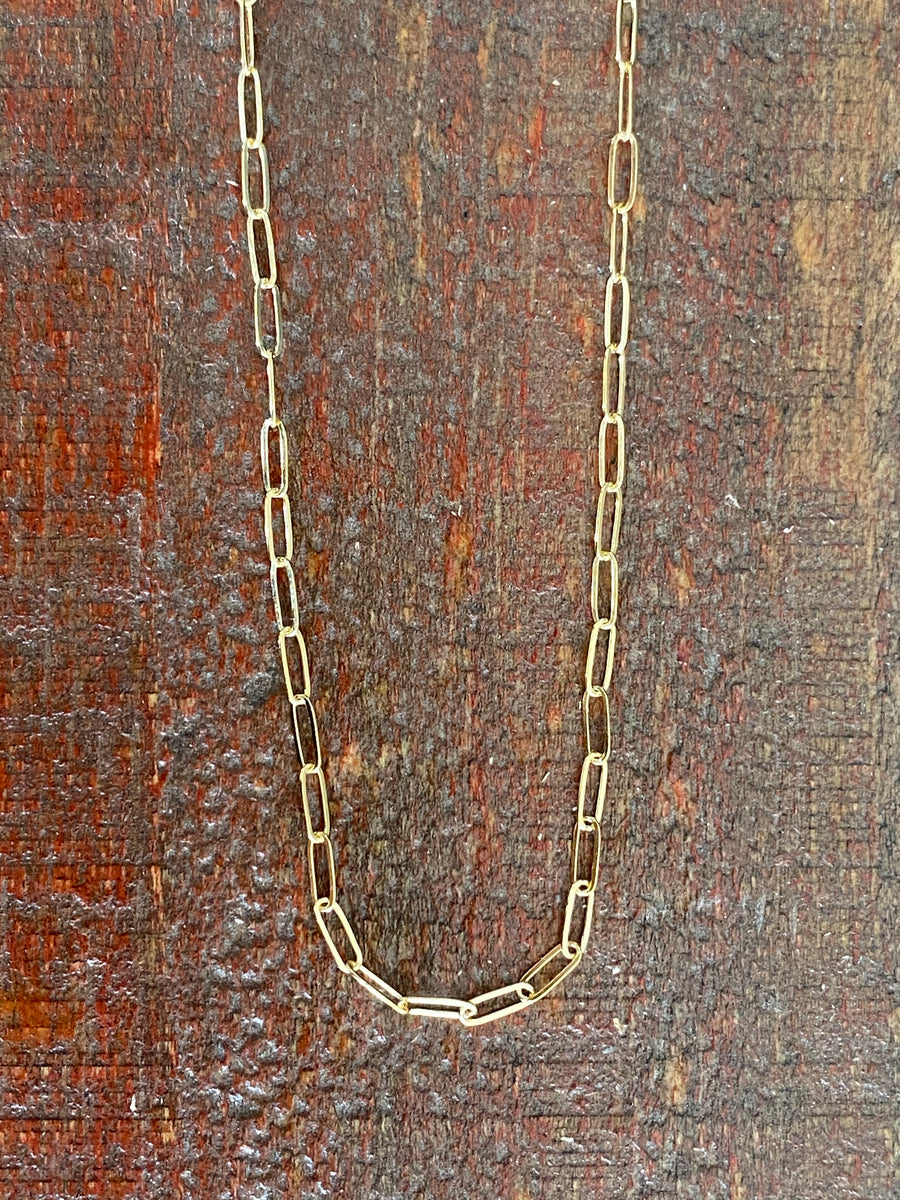 Gold small link choker necklace