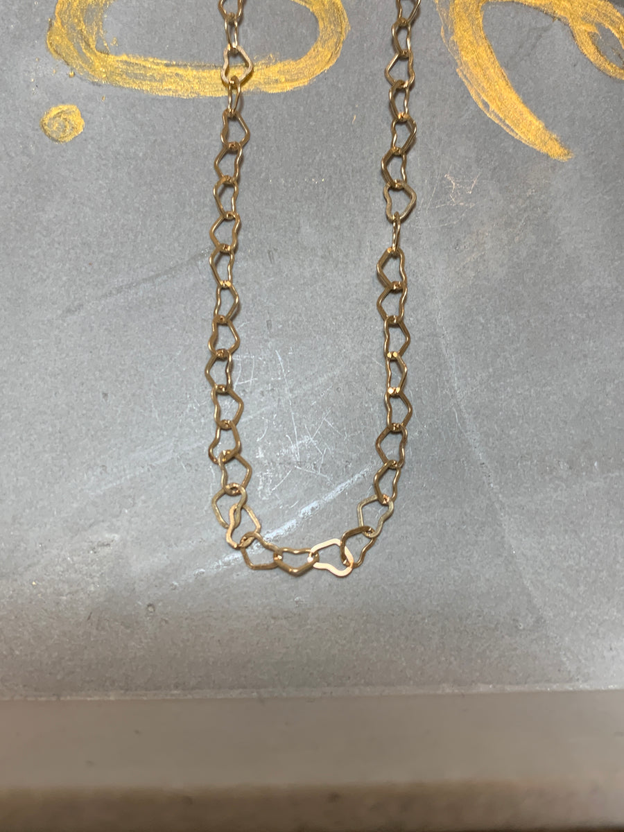gold heart choker necklace