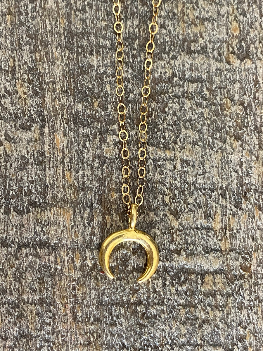Mini Gold horn necklace