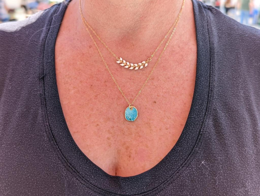 best selling turquoise and gold necklaces