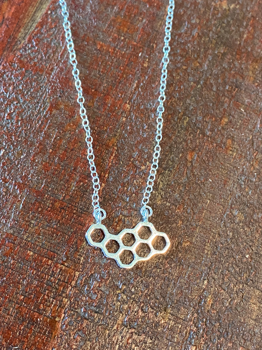 Silver Honeycomb necklace