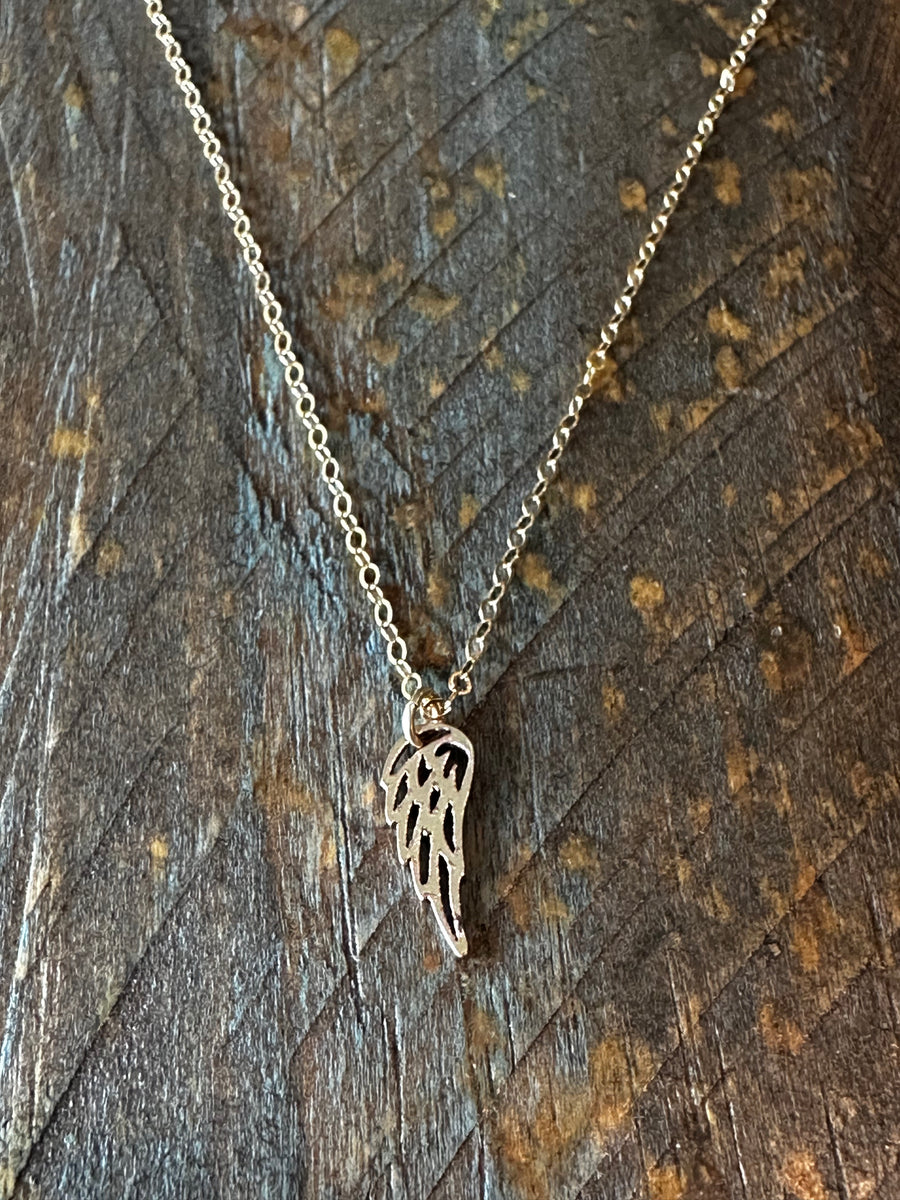 Gold Angel wing necklace