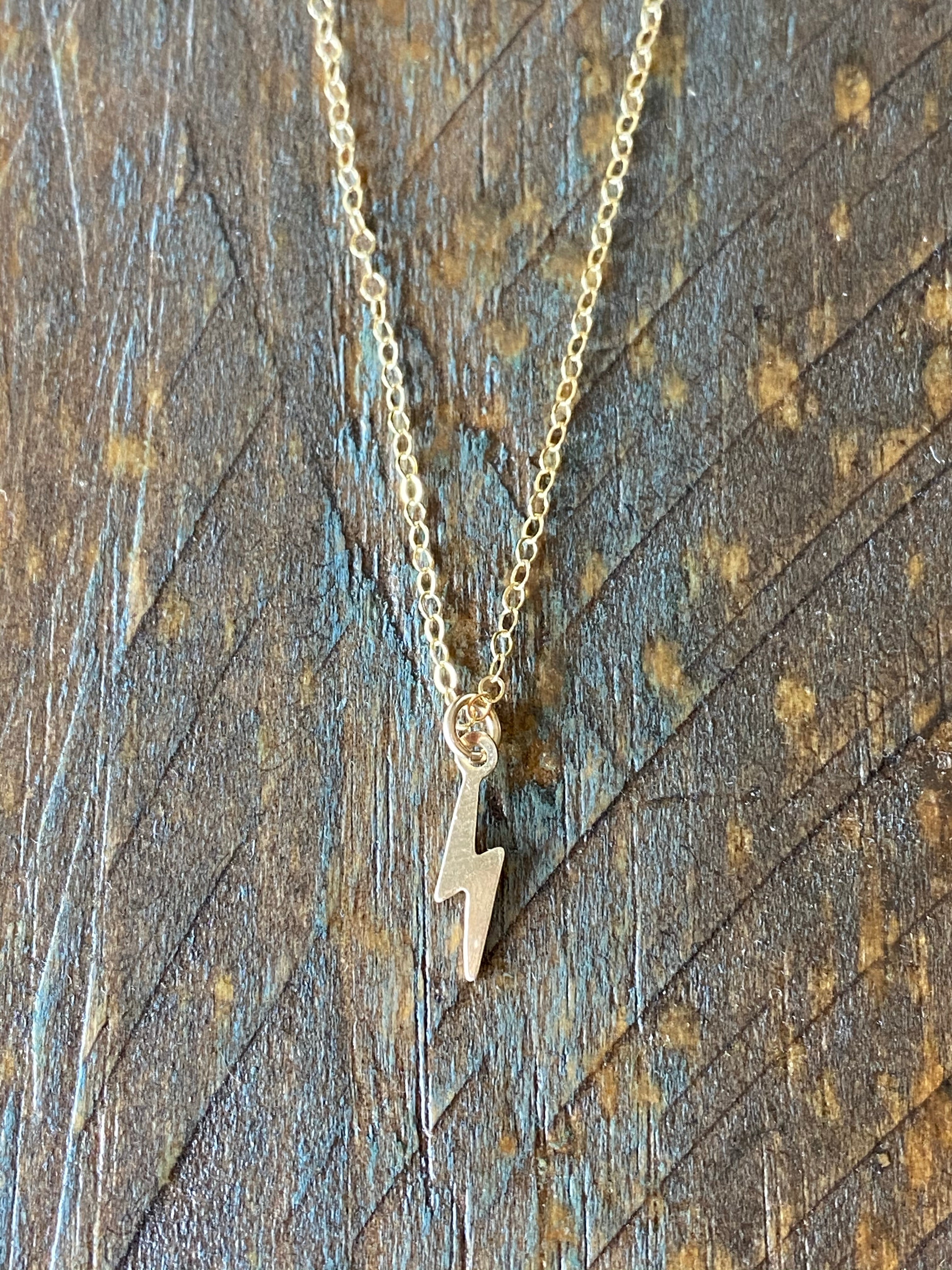Gold Lightning Bolt Necklace – Rose Burkhardt Jewelry
