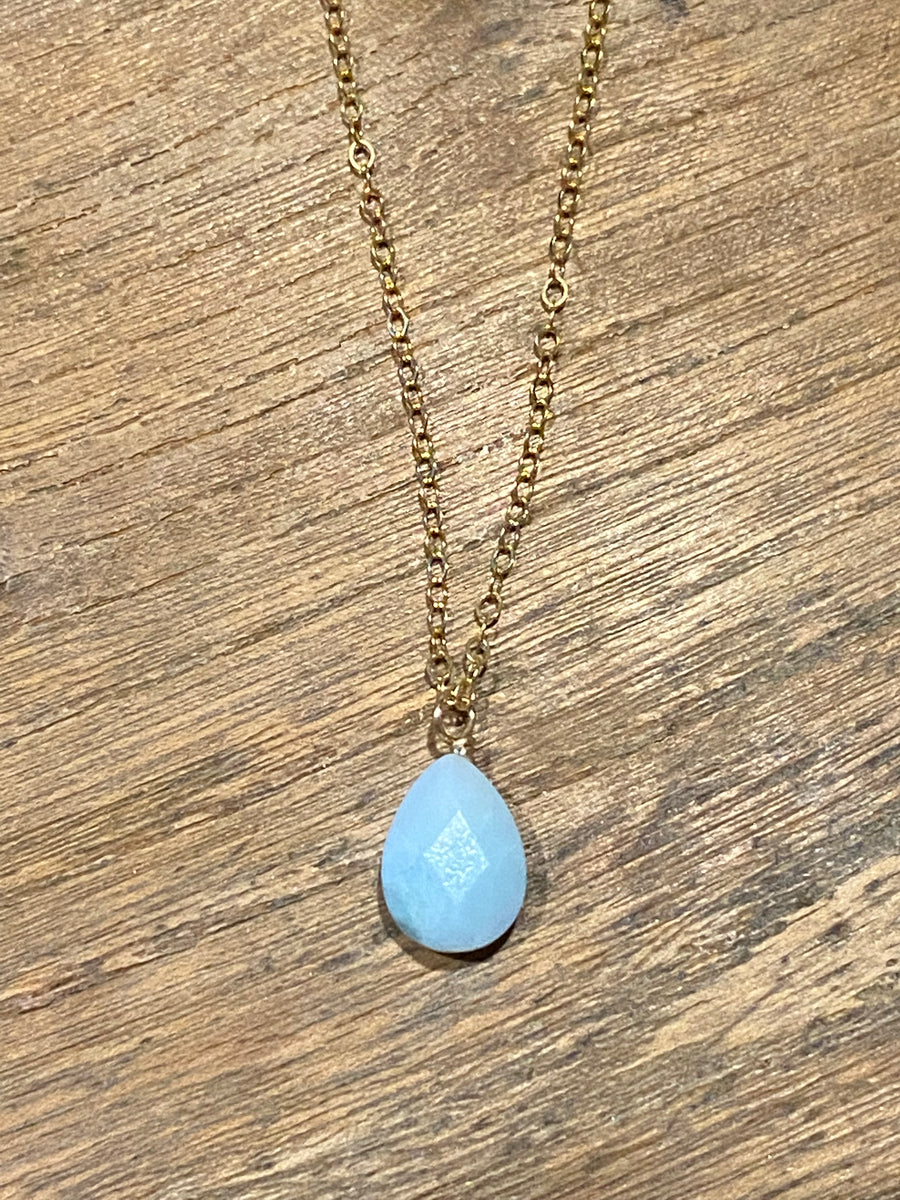 Sterling Silver Peruvian Opal gemstone necklace