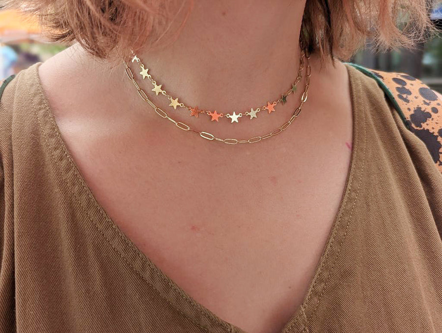 Large Link Gold Necklace