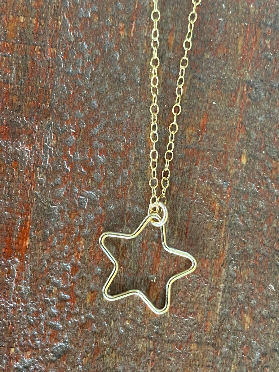 Gold Large Star Necklace