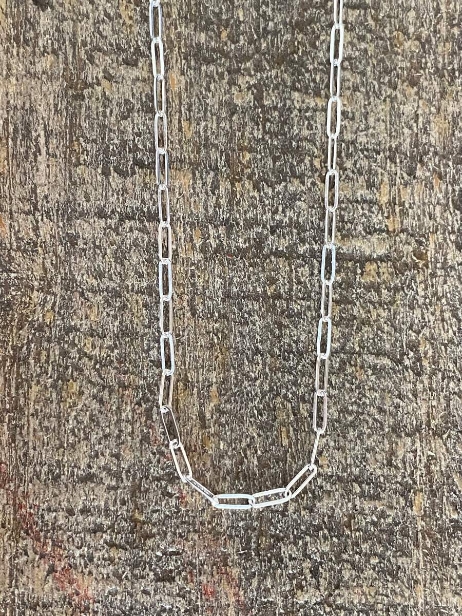 Sterling silver small link choker necklace