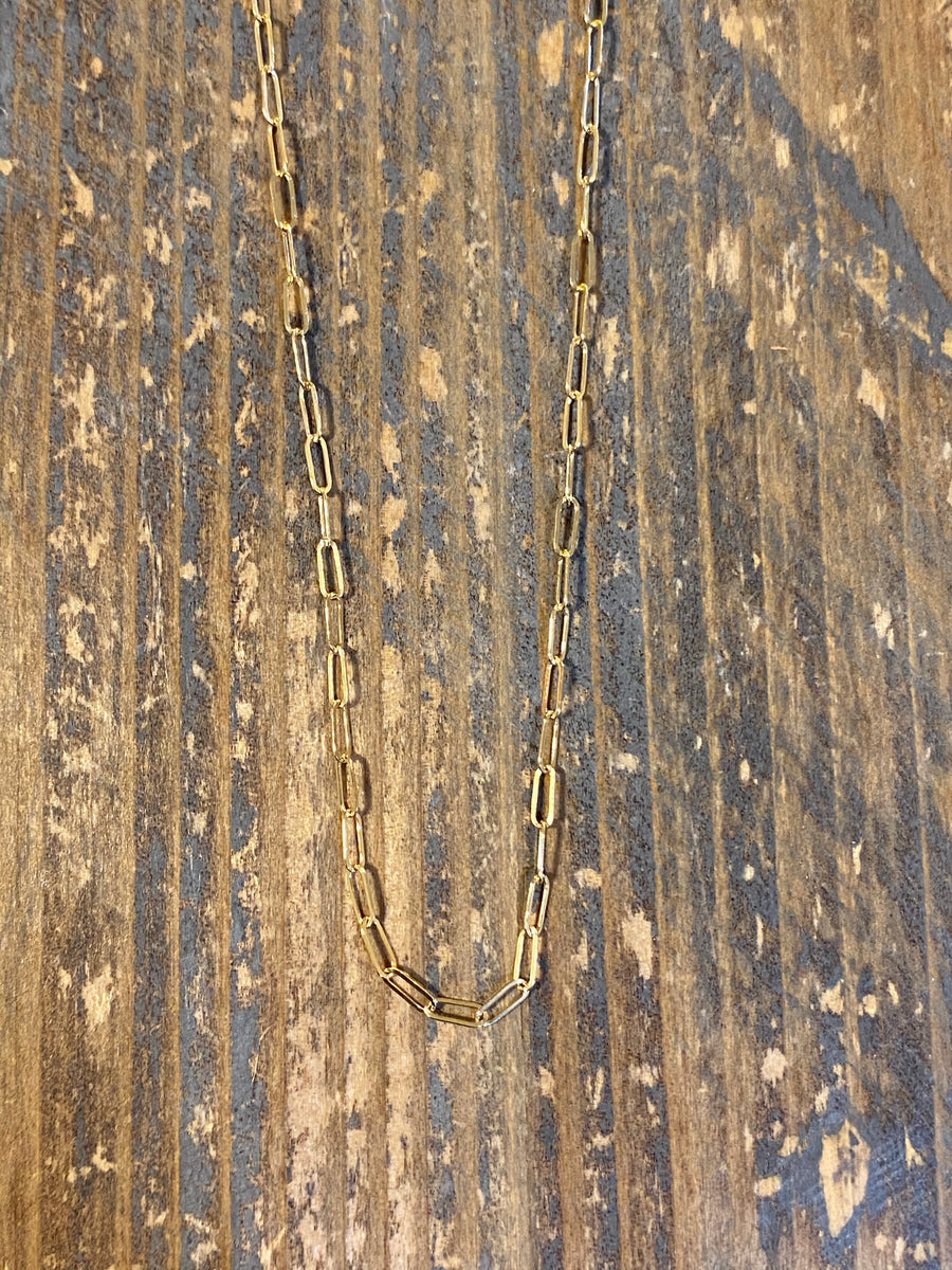 Gold small link choker necklace
